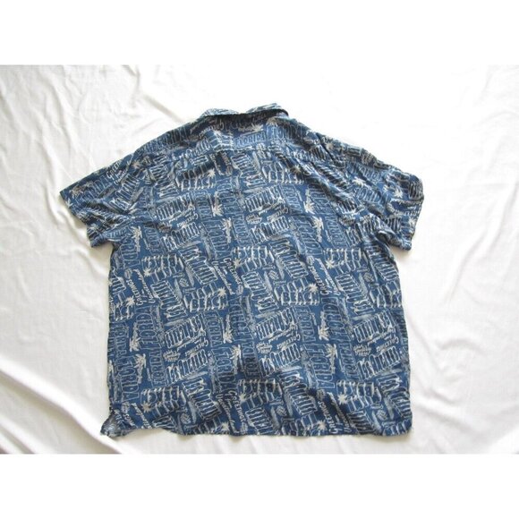 Men Goodfellow 100% Rayon Button US City Print Short Sleeve Shirt Sz XL (MT390) - Picture 7 of 8